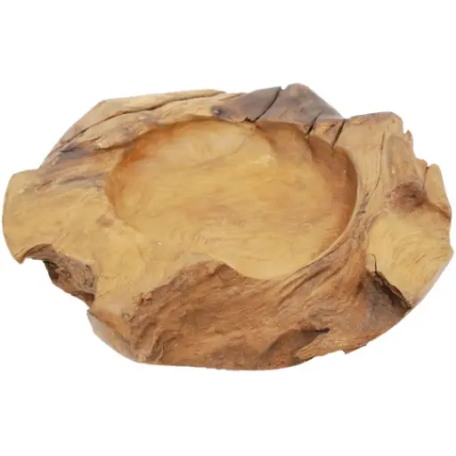 [183413-TT] Natural Teak Bowl 15x6in