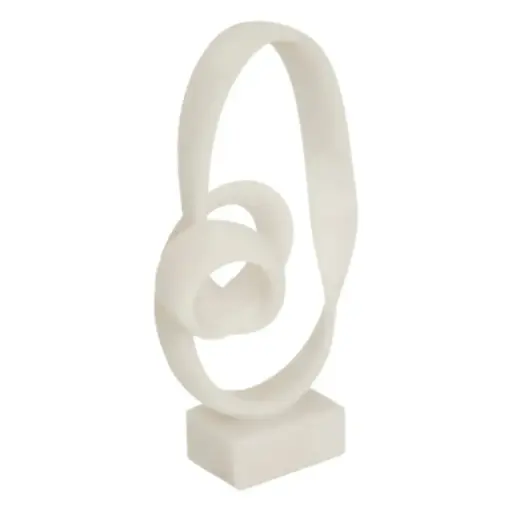 [183477-TT] Swirl Arch Sculpture White 17in