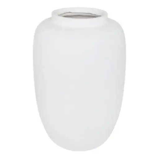 [183482-TT] Stoneware Vase White 18in