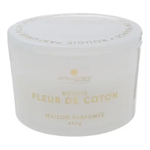 [183487-TT] Cotton Scented Candle in Glass Jar with Lid