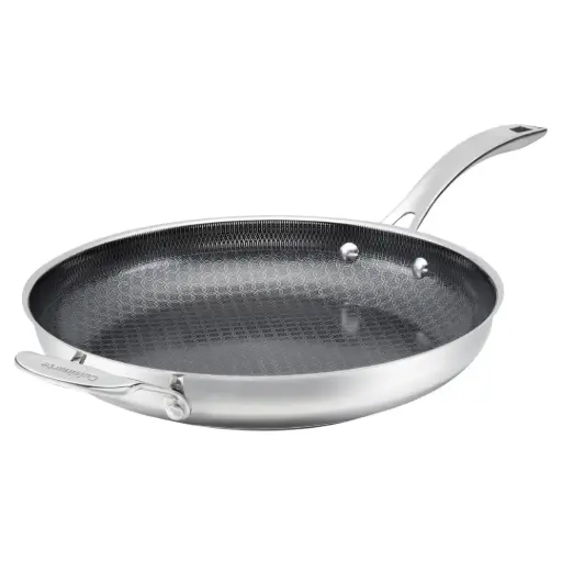 [183507-TT] Cuisinart FusionPlus Stainless Steel Open Skillet with Helper Handle 12in