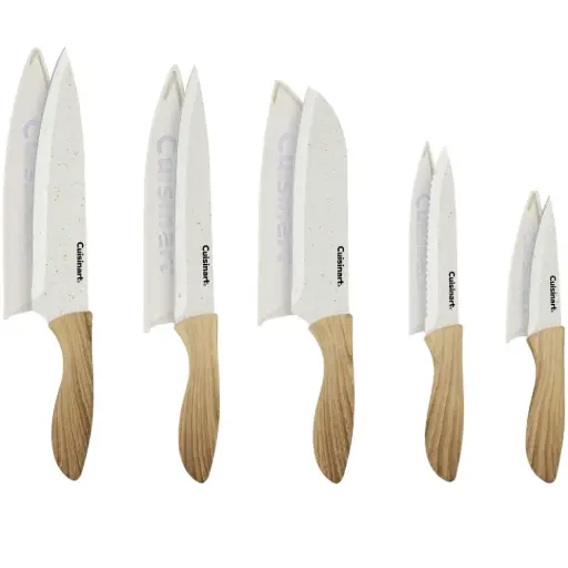 [183639-TT] Cuisinart Advantage Ceramic Coated Knife Set with Blade Guards 10pc