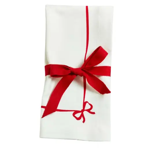 [183763-TT] Very Merry Bow Napkin 1pc