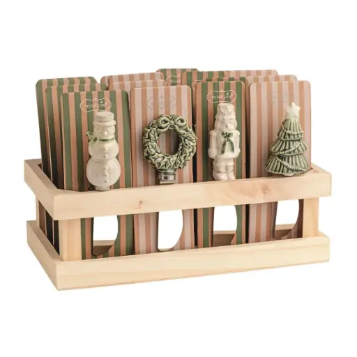 [183778-TT] Ceramic Christmas Spreader White Assorted 1pc