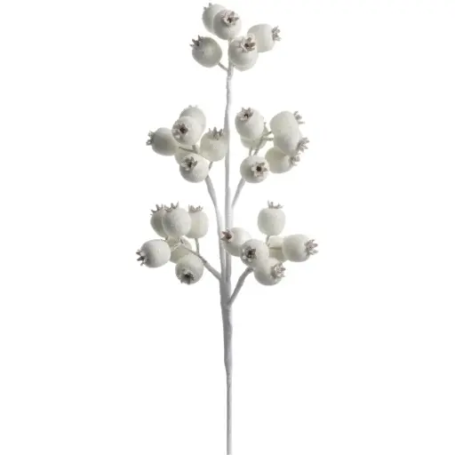 [183853-TT] Iced Berry Pod Spray White 21in