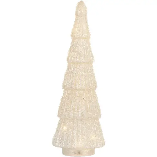 [183857-TT] Lighted Glitter Tree Champagne 12in