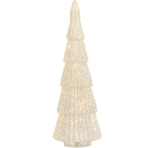 [183858-TT] Lighted Glitter Tree Champagne 14in