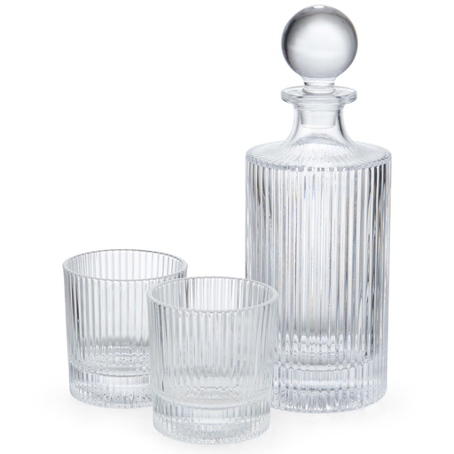 [184094-TT] Barcraft Whisky Decanter Set 3pc