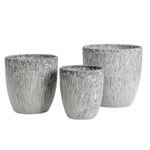 [184342-TT] Vinson Planter Set Grey 3pc