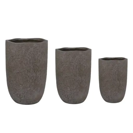[184337-TT] Solin Planter Set Dark Grey 3pc