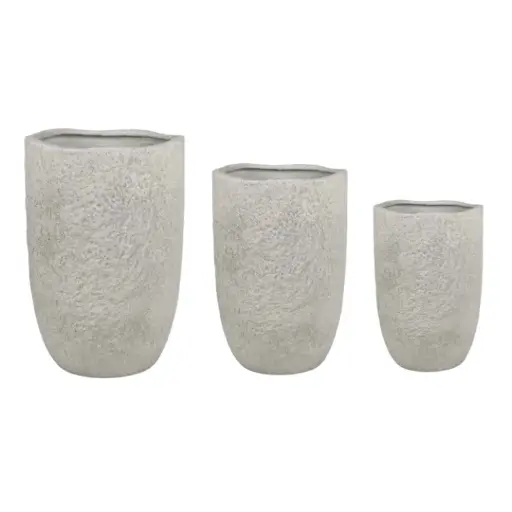 [184338-TT] Solin Planter Set Light Grey 3pc