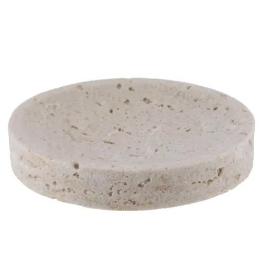 [184205-TT] Travertine Finish Soap Dish                                                                                                                                                                                                                                                                                     