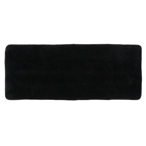 [184217-TT] Double Basin Microfiber Bath Mat Black 20x47in