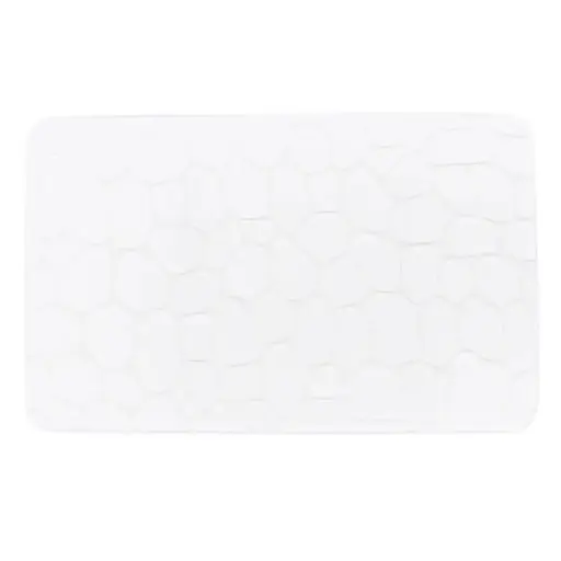 [184220-TT] Pebble Memory Foam Bath Mat White 8x12in