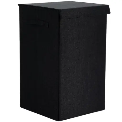 [184221-TT] Folding Laundry Basket Black 73.5L
