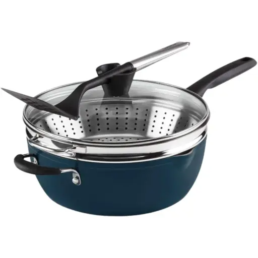 [184531-TT] Cuisinart Preferred Pan Set Navy 4pc