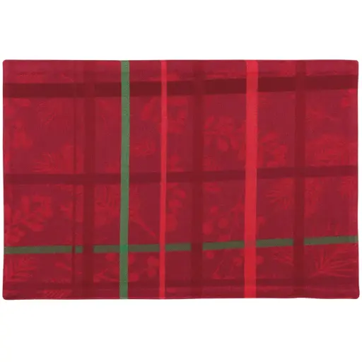 [184823-TT] Jacquard Winterberry Placemat