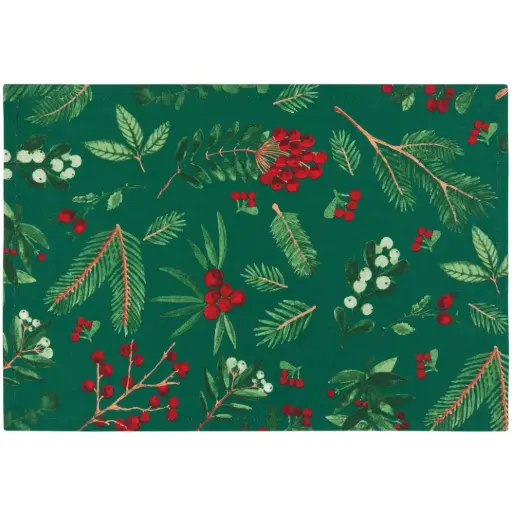 [184824-TT] Printed Winterberry Placemat