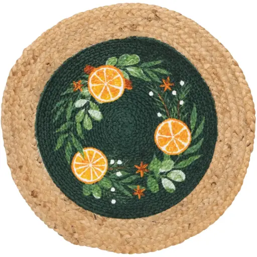 [184827-TT] Braided Cedar & Citrus Placemat
