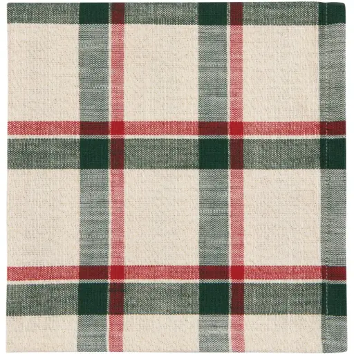 [184830-TT] Woven Noel Plaid Napkin 1pc