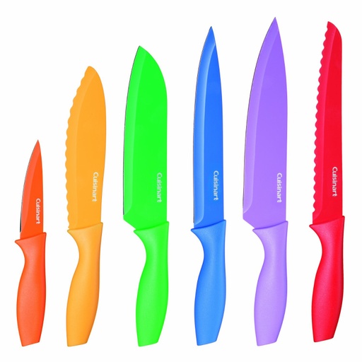 [130992-TT] Cuisinart 12 Piece Multicolour Knife Set