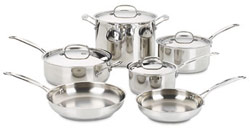 [107027-TT] Cuisinart Chef's Classic Stainless Steel Cookware Set 10pc