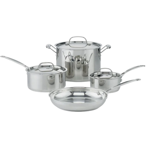 [107026-TT] Chef's Classic Stainless Steel 7Pc Set