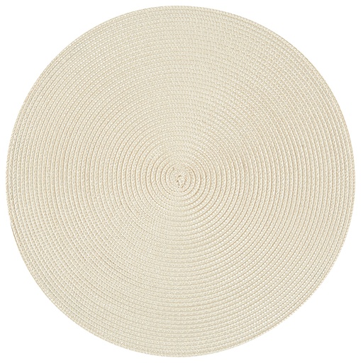 [158003-TT] Disko Ivory Round Placemat