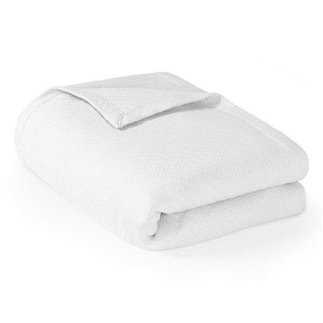 [117004-TT] Cotton Blanket White King
