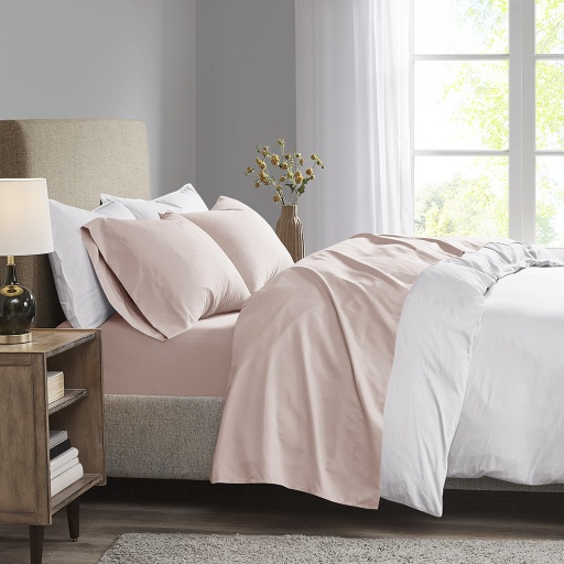 [304597-TT] Microcell Queen Sheet Set Blush