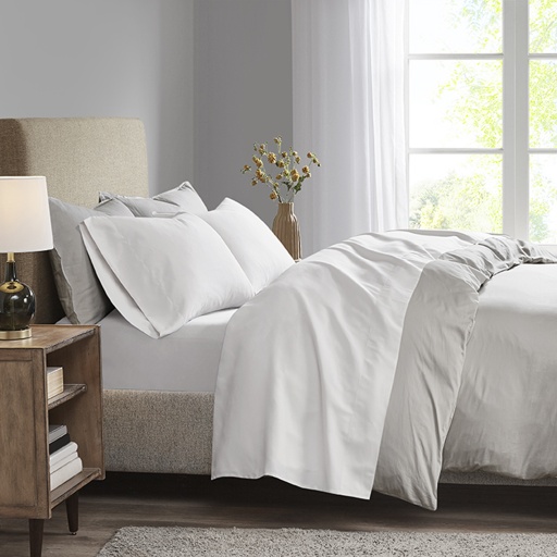 [304606-TT] Microcell Queen Sheet Set White