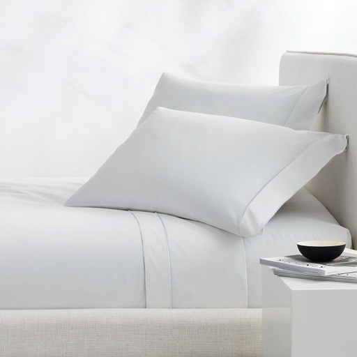 [150680-TT] Lagos King Pillowcase Set White