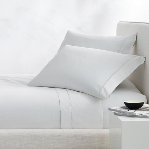 [150679-TT] Lagos Pillowcases White Queen 2pc