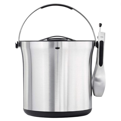 [140387-TT] OXO Ice Bucket and Tongs Stainless Steel
