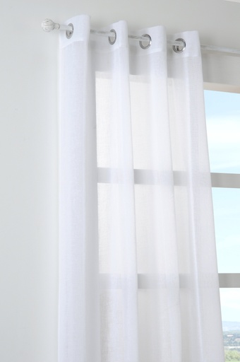 [157410-TT] Paloma Sheer White 102in