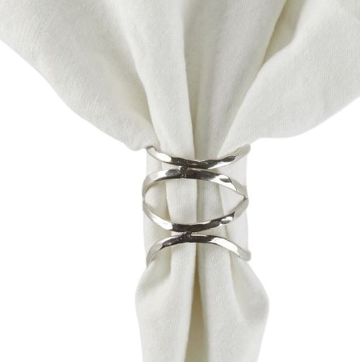 [159169-TT] Scroll Napkin Ring Silver