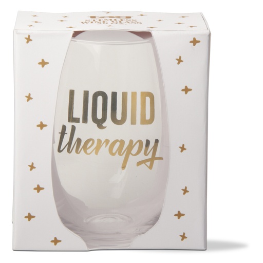 [159133-TT] Liquid Therapy 1 Bottle Wine Glass