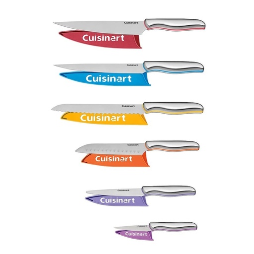 [159702-TT] Cuisinart Stainless Steel Knife Set with Guards 12pc