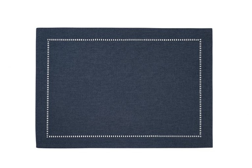 [160230-TT] Linen Vinyl Placemat Navy