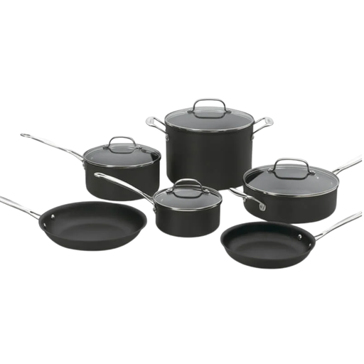 [160457-TT] Cuisinart Chef's Classic Hard Anodized Cookware Set 10pc