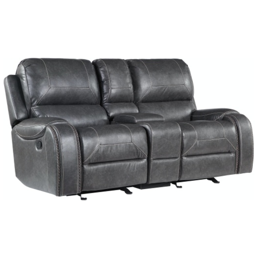 [160535-TT] Keily Manual Motion Recliner Loveseat Grey
