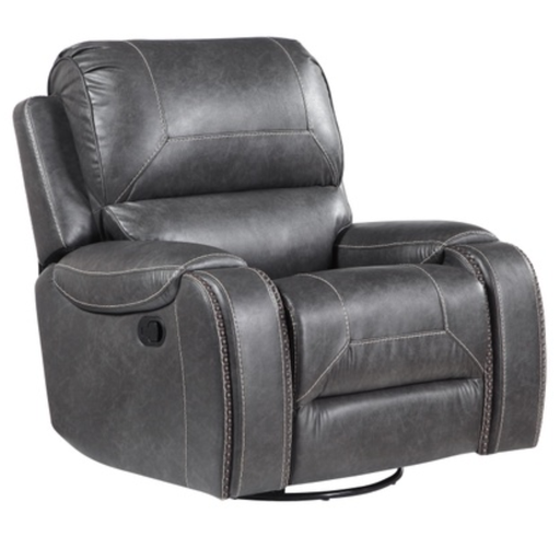 [160537-TT] Keily Manual Swivel Recliner Chair Grey