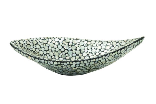[161049-TT] Black Shell Centerpiece Bowl 22in