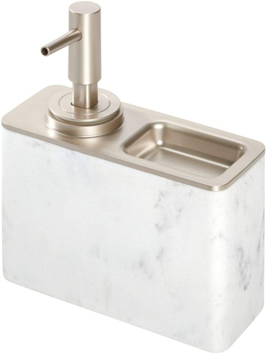 [161940-TT] Dakota Soap Pump with Ring Tray Marble