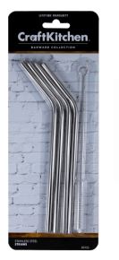 [162156-TT] Craft Kitchen Stainless Steel Straws Set of 4