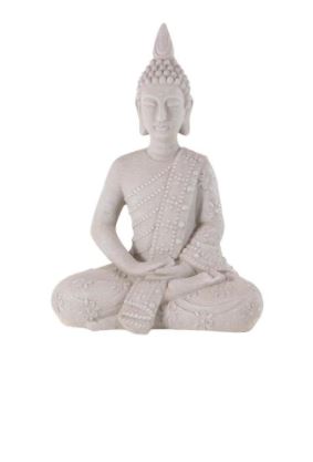 [167321-TT] Meditating Buddha Garden Sculpture Grey 28in