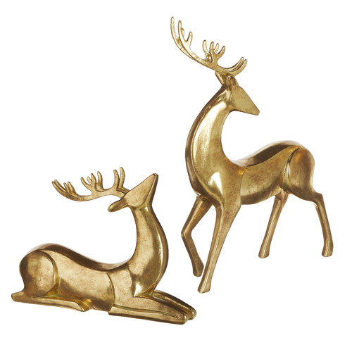 [167437-TT] Aged Deer Gold 17in 2pc