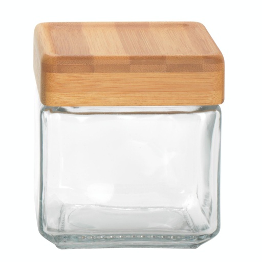 [162430-TT] Anchor Hocking Stackable Jar with Bamboo Lid 1QT