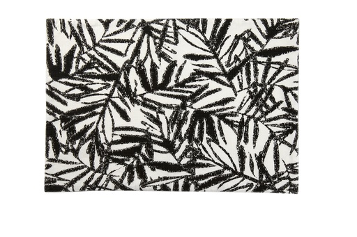 [162529-TT] Bending Palms Black and White Placemat