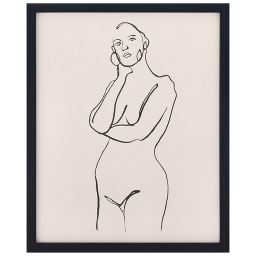 [162798-TT] Lines Nude II Framed Print 19Wx23.5H